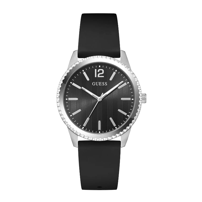 Guess Rubber Silver Men Watch-GW1063G1