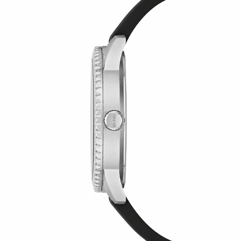 Guess Rubber Silver Men Watch-GW1063G1