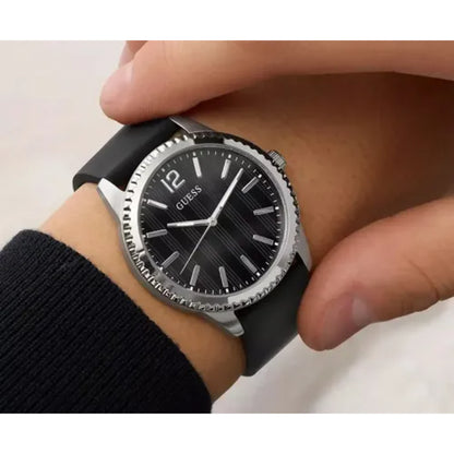 Guess Rubber Silver Men Watch-GW1063G1