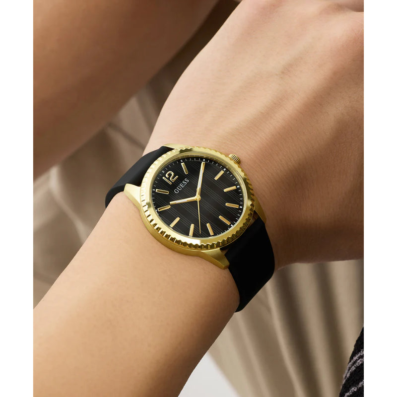 Guess Rubber Gold Men Watch-GW1063G2
