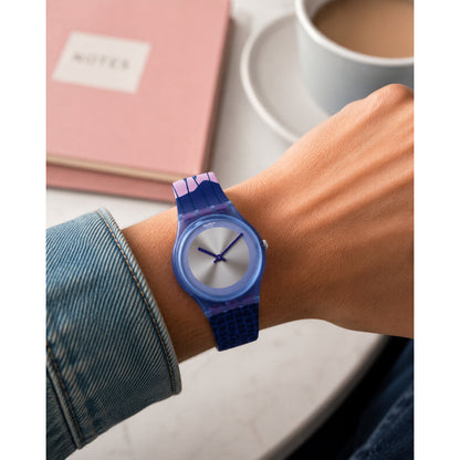 Swatch - Unisex Blue Rubber Strap Watch - GZ328