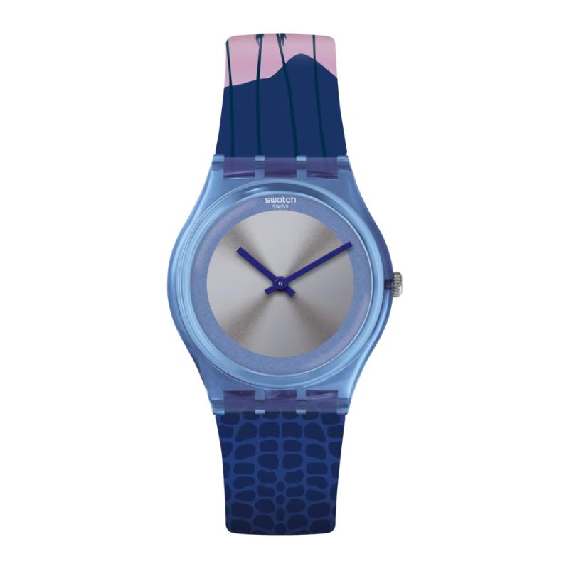 Swatch - Unisex Blue Rubber Strap Watch - GZ328