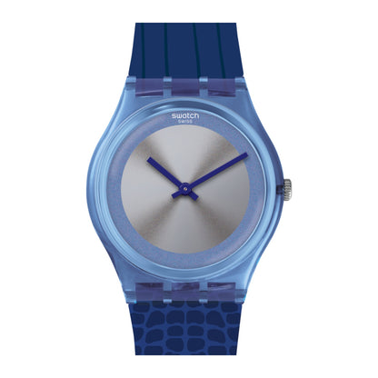 Swatch - Unisex Blue Rubber Strap Watch - GZ328