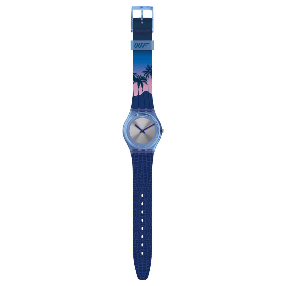 Swatch - Unisex Blue Rubber Strap Watch - GZ328