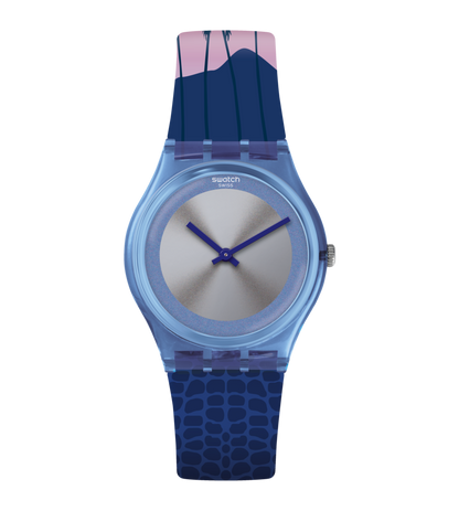 Swatch - Unisex Blue Rubber Strap Watch - GZ328