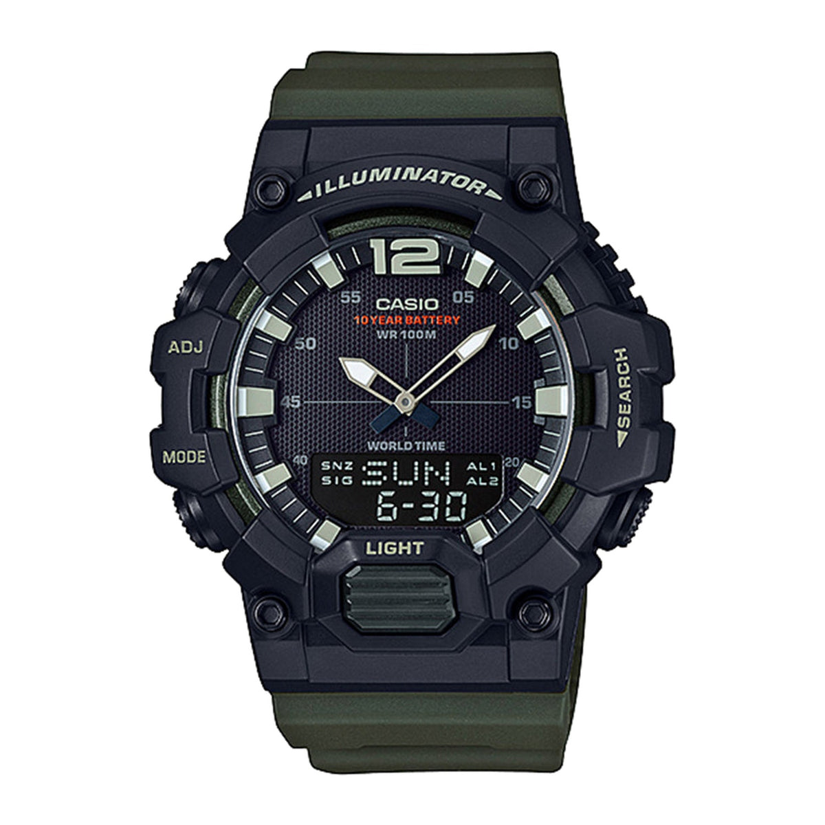 Casio Sports Mens 100m Watch - HDC-700-3AVDF