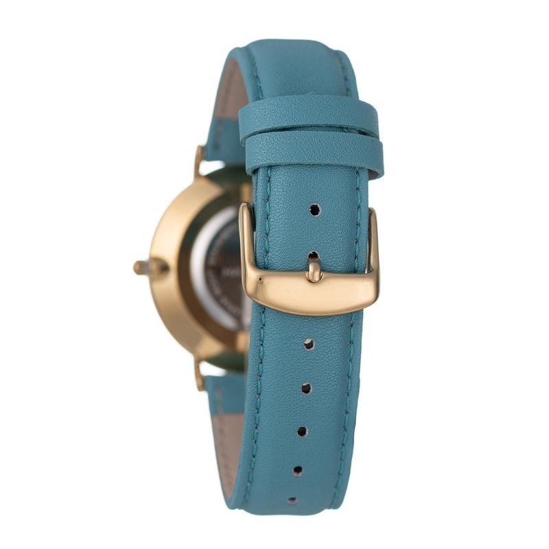 Hallmark Ladies Leather Teal Strap Watch-HL2057G