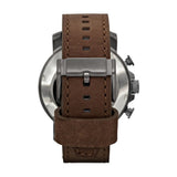 Fossil Men Nate Chronograph Brown Leather Watch-JR1424