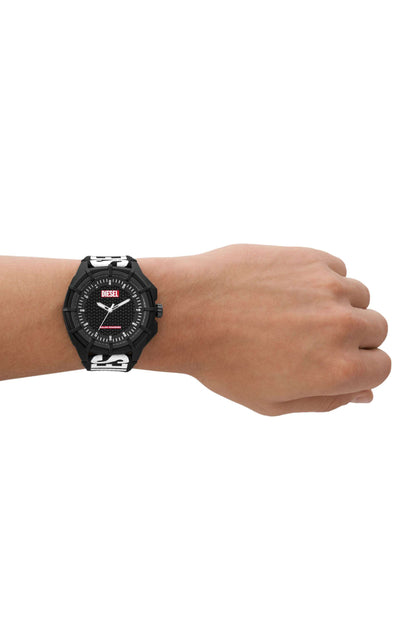 Diesel Framed Mens Black Nylon Watch-DZ4654
