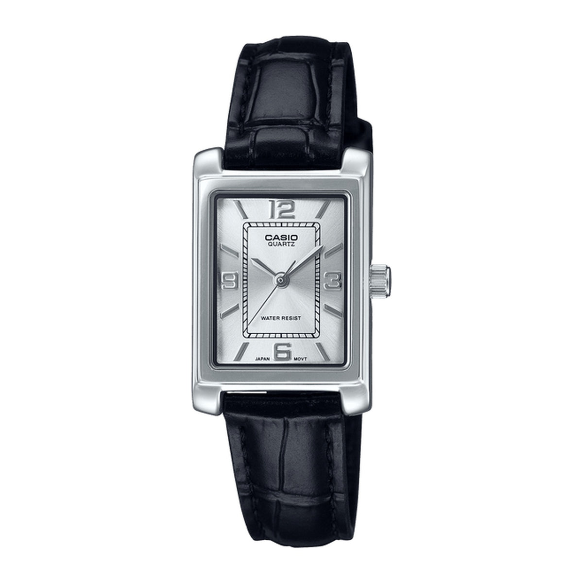 Casio Womens Black Analogue Leather Strap Watch