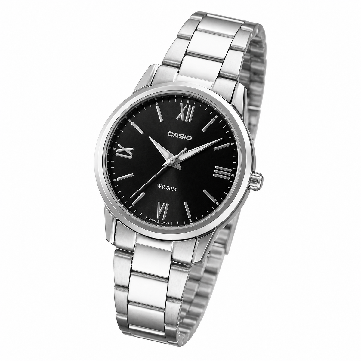 Casio LTP-1303DD-1AVDF - Ladies' Analog Watch-Minimalist Silver & Black