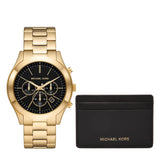 Michael Kors Runway Men Gold Stainless Steel Watch-MK1076SET