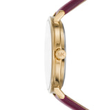 Michael Kors Addyson Womens Purple Leather Watch-MK2970