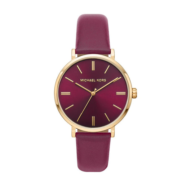 Michael Kors Addyson Womens Purple Leather Watch-MK2970