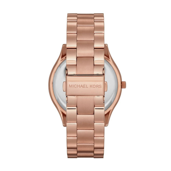 Michael Kors Slim Runway Rosegold Stainless Steel Women Watch-MK3197