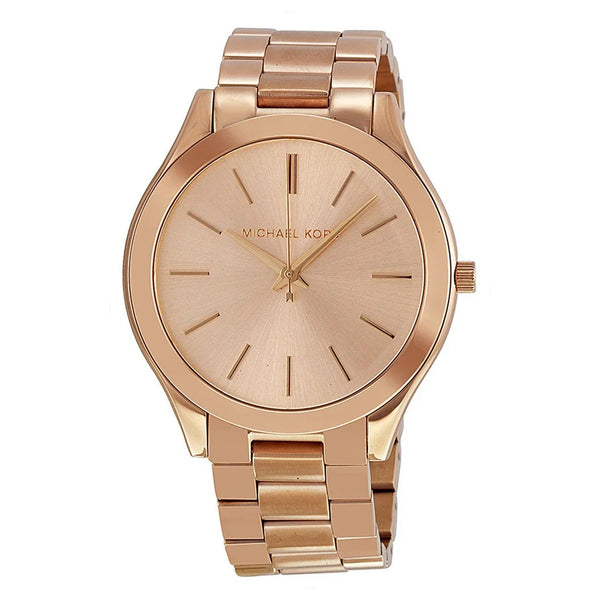 Michael Kors Slim Runway Rosegold Stainless Steel Women Watch-MK3197