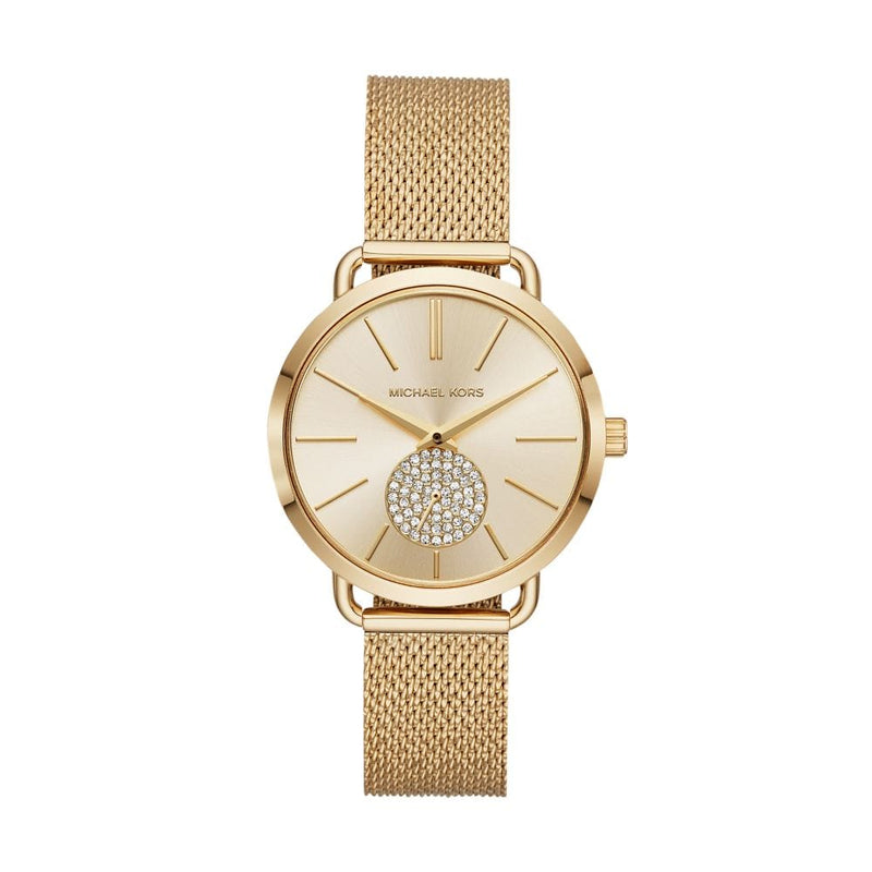 Michael Kors Portia Gold Stainless Steel Watch-MK3844