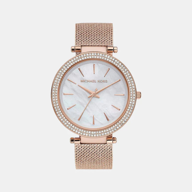 Michael Kors Darci Rose Gold Stainless Steel Women Watch-MK4519