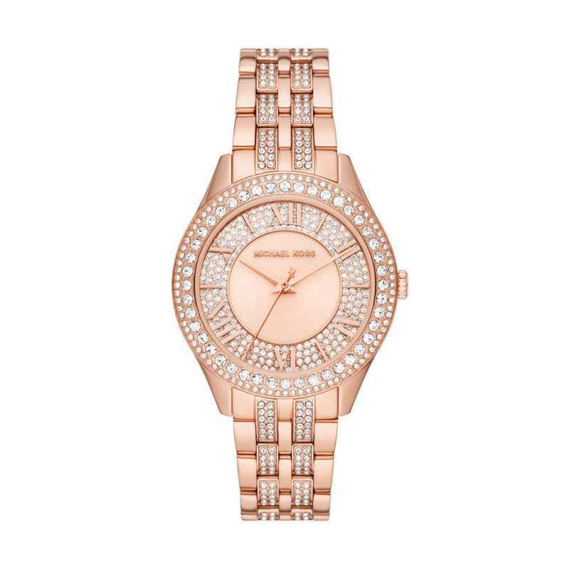 Michael Kors Harlowe Women Rose Gold Stainless Steel Watch-MK4710