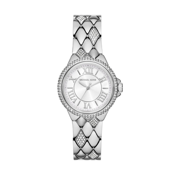 Michael Kors Camille Womens Silver Stainless Steel Watch-MK4804