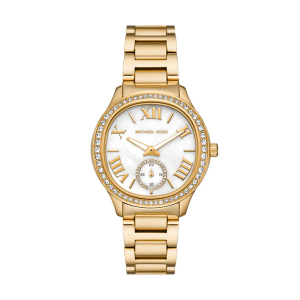 Michael Kors Sage Womens Gold Stainless Steel Watch-MK4805