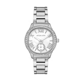 Michael Kors Sage Womens Silver Stainless Steel Watch-MK4807