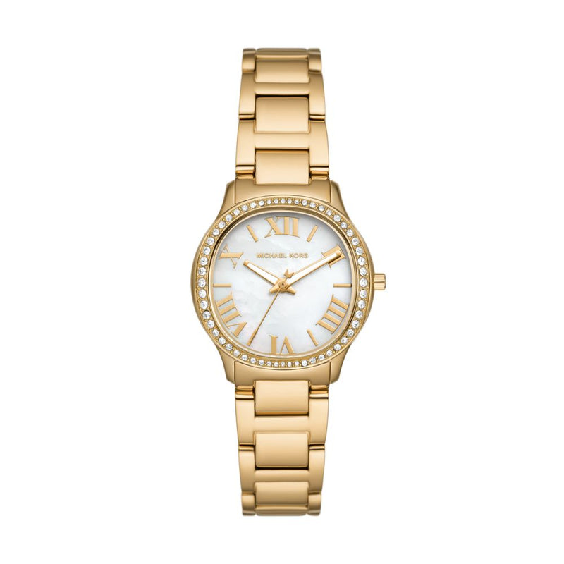 Michael Kors Sage Womens Gold Stainless Steel Watch-MK4822