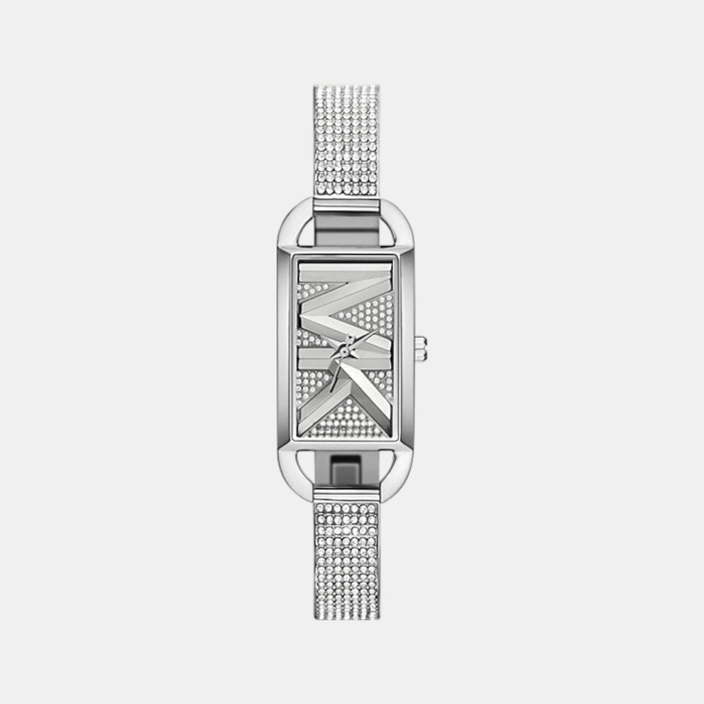 Michael Kors Mk Empire Womens Silver Stainless Steel Strap Watch-MK4841
