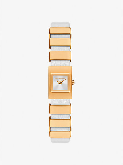 Michael Kors Darrington Womens Gold Stainless Steel Strap Watch-MK4899