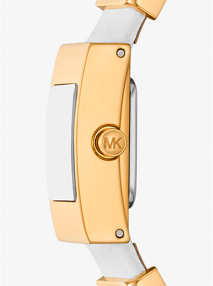 Michael Kors Darrington Womens Gold Stainless Steel Strap Watch-MK4899