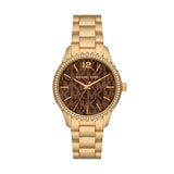 Michael Kors Layton Womens Gold Stainless Steel Watch-MK7296