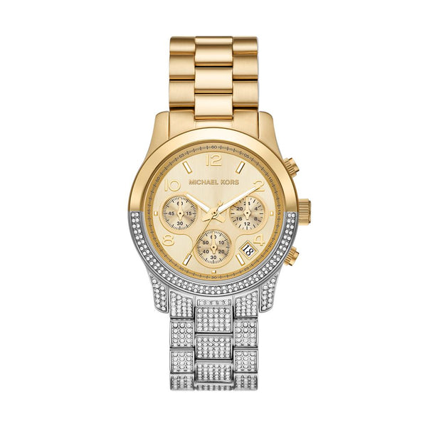 Michael Kors Runway Womens Silver Stainless Steel Watch-MK7329