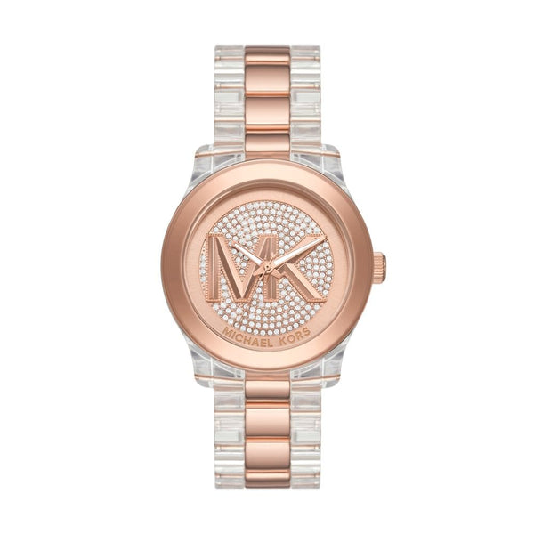 Michael Kors Runway Women Clear Mixed Watch-MK7355