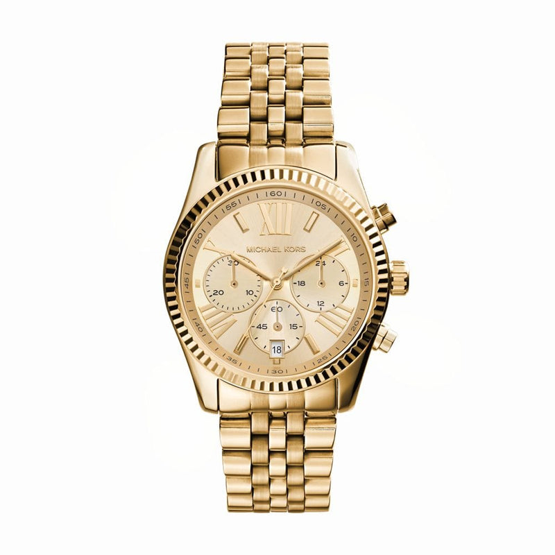 Michael Kors Lexington Women Gold Stainless Steel Watch-MK7378