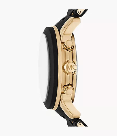 Michael Kors Runway Womens Black Stainless Steel Watch-MK7385