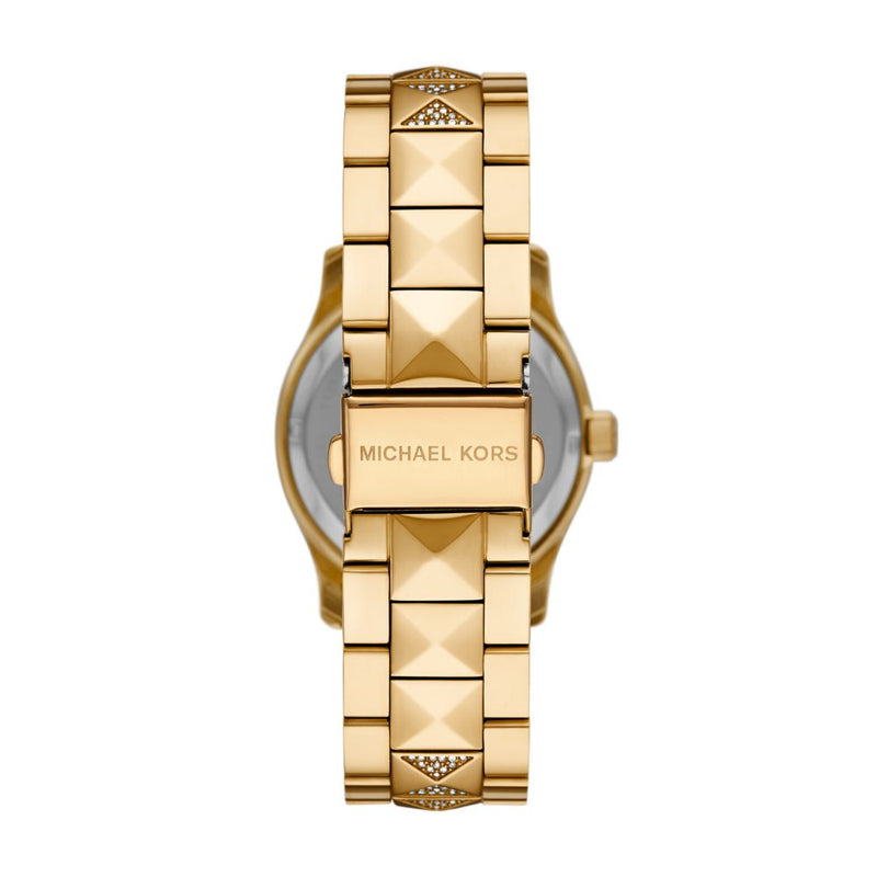 Michael Kors Runway Womens Gold Stainless Steel Watch-MK7390