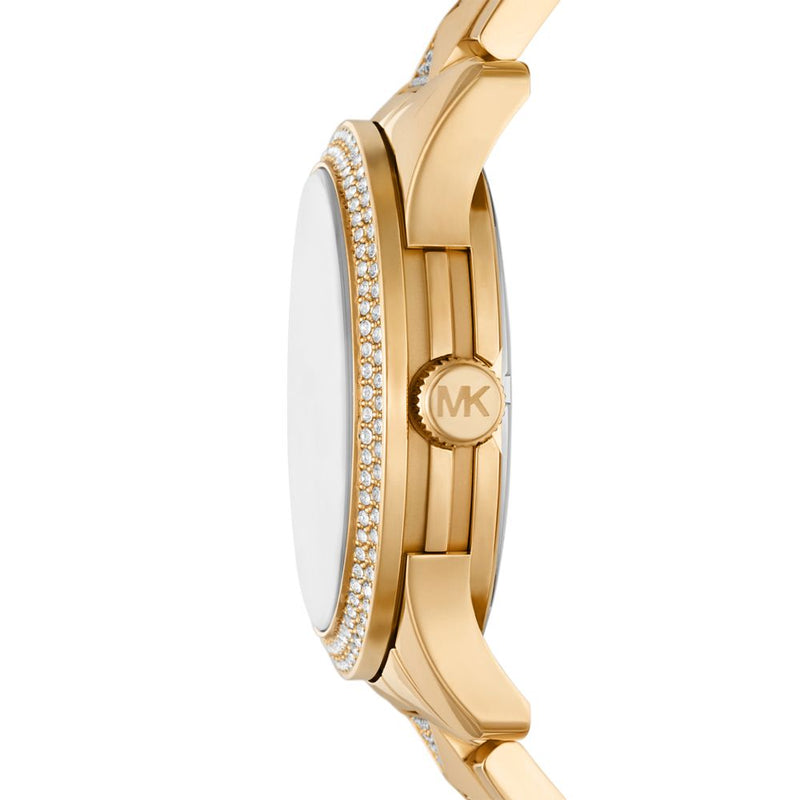 Michael Kors Runway Womens Gold Stainless Steel Watch-MK7390