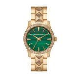 Michael Kors Runway Womens Gold Stainless Steel Watch-MK7390