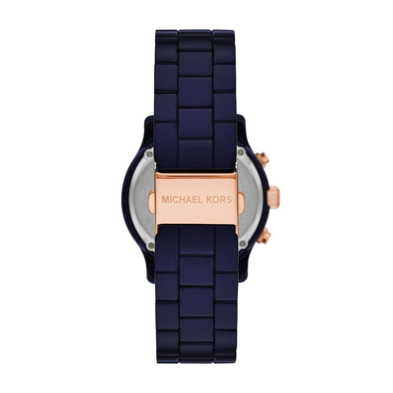 Michael Kors Runway Womens Blue Rubber Watch-MK7423