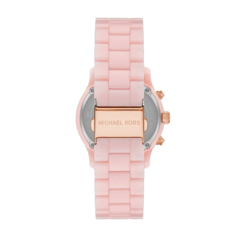 Michael Kors Runway Womens Pink Rubber Watch-MK7424