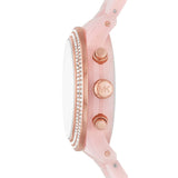 Michael Kors Runway Womens Pink Rubber Watch-MK7424