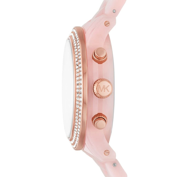 Michael Kors Runway Womens Pink Rubber Watch-MK7424