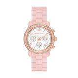 Michael Kors Runway Womens Pink Rubber Watch-MK7424