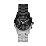 Michael Kors Runway Womens Black Stainless Steel Watch-MK7433