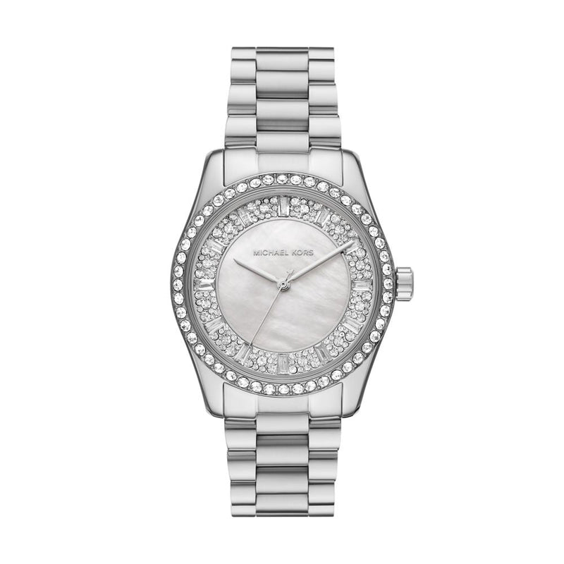 Michael Kors Lexington Womens Silver Stainless Steel Watch-MK7445