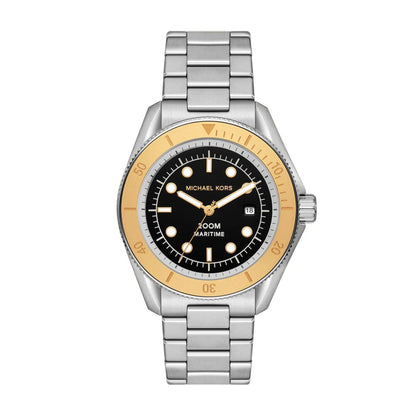 Michael Kors Maritime Mens Silver Stainless Steel Watch-MK9161