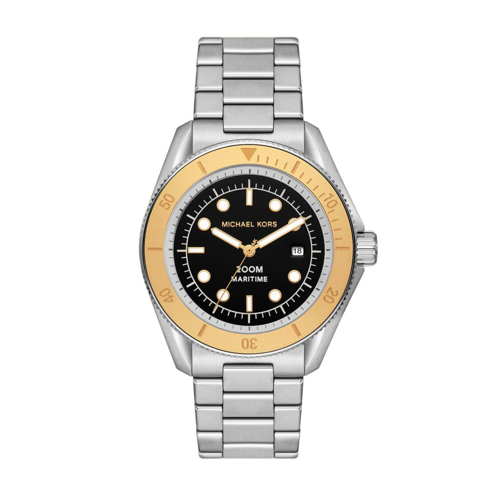 Michael Kors Maritime Mens Silver Stainless Steel Watch-MK9161
