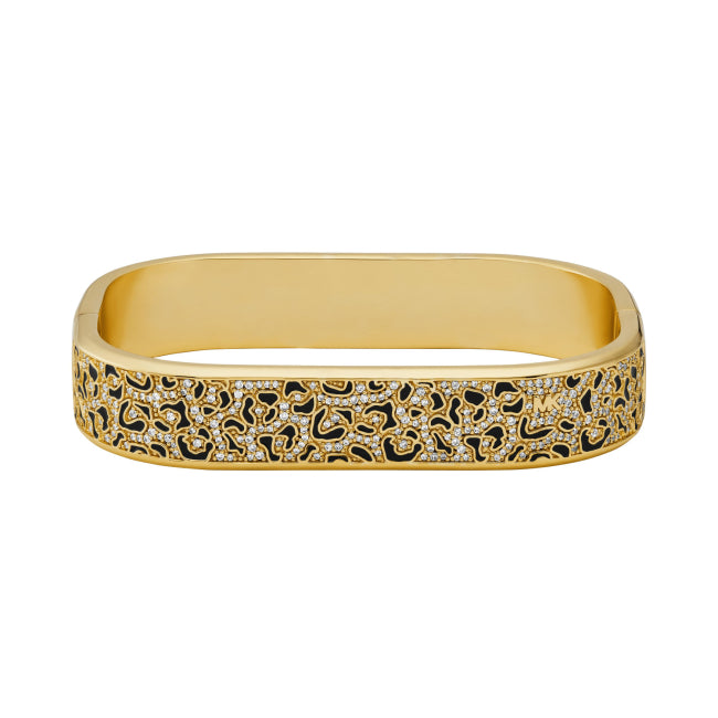Michael Kors Women's Premium Metallic Musengl 14K Gold-Plated Cheetah Print Bae -  MKJ8282CZ710