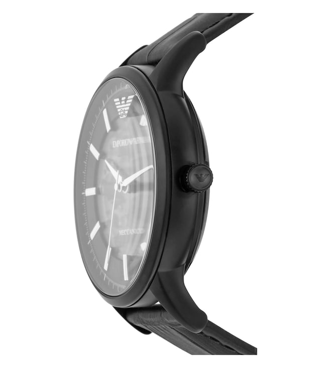 Armani Mens Black Leather Watch - AR60042