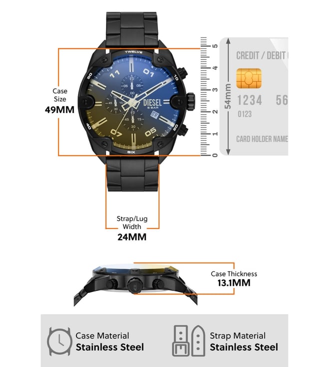 Diesel Spiked Chronograph Men's Watch - DZ4609